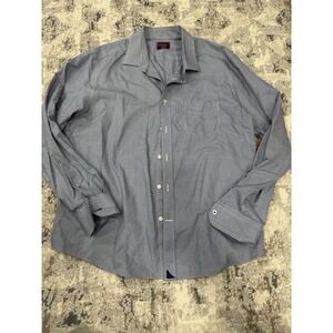 UNTUCKit Shirt Mens Extra Large‎ Blue White Button Down Wrinkle Free Casual